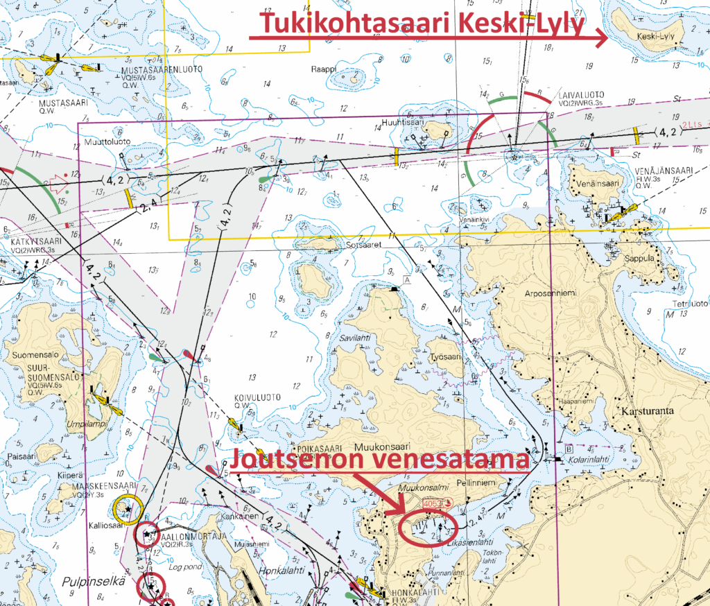 Venesatama Saimaan parhaalla paikalla Joutsenossa
