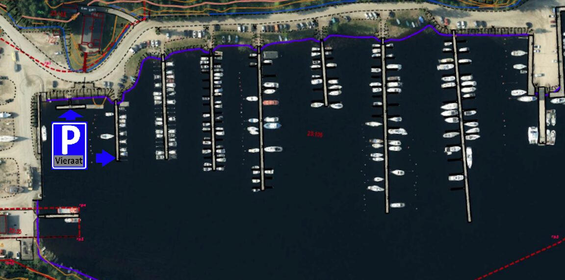 Joutsenon venesatama, vieraspaikat